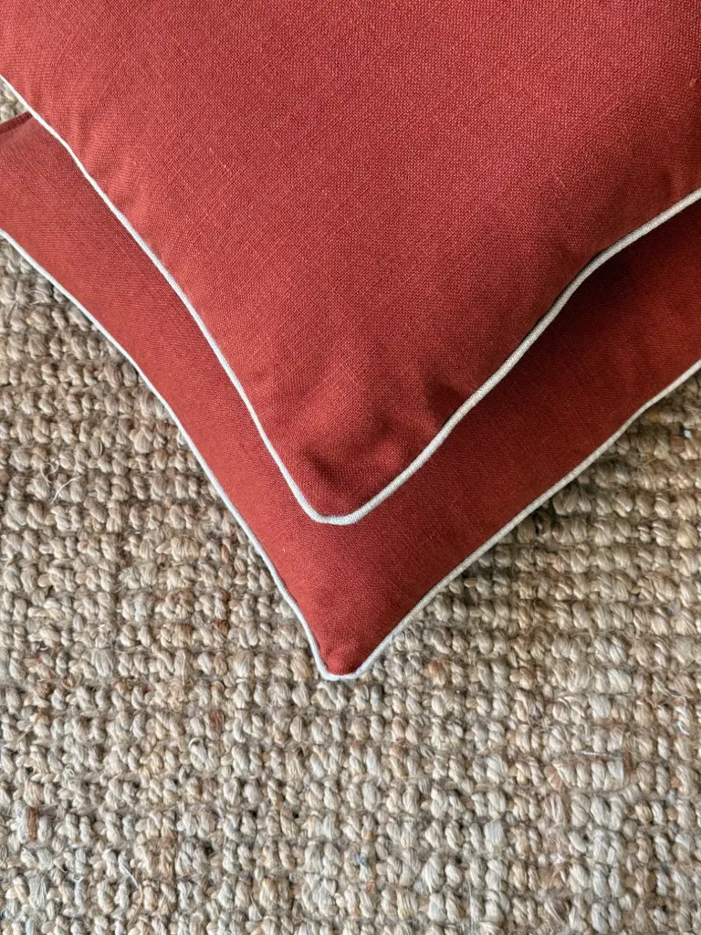 Almohadón Lino con vivo beige