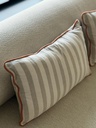 Almohadon Lino Stripe vivo Terracota